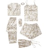image:imageLYANER Womens Silky Satin Pajamas SetFloral Champagne