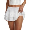 image:imageLYANER Womens Smocked Layered Boho Mini SkirtsWhite
