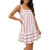 image:imageLYANER Womens Striped Casual Mini DressRed