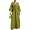 image:imageLYANER Womens Wrap V Neck Casual Maxi DressGreen