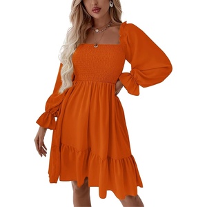 image:imageLYANER Womens Shirred Party Mini DressCaramel