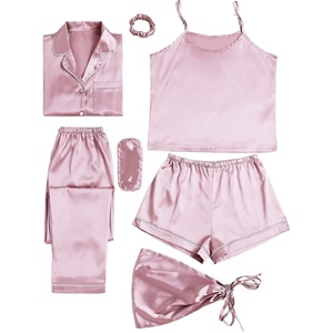image:imageLYANER Womens Silky Satin Pajamas SetBaby Pink