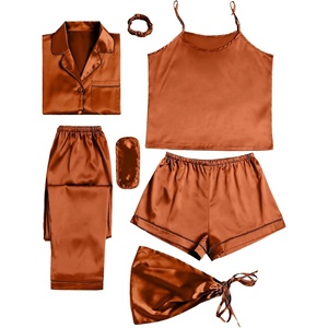 image:imageLYANER Womens Silky Satin Pajamas SetCaramel