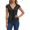 image:imageLYANER Womens Polka Dots Casual Blouse TopsBlack