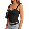 image:imageLYANER Womens Ribbed Knit Cute Tank TopsBlack