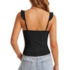 image:imageLYANER Womens Ribbed Knit Cute Tank TopsBlack