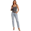 image:imageLYANER Womens Ribbed Knit Cute Tank TopsDark Gray