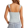 image:imageLYANER Womens Ribbed Knit Cute Tank TopsLight Blue