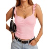image:imageLYANER Womens Ribbed Knit Cute Tank TopsPink