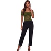 image:imageLYANER Womens Sheer Floral Lace Y2k BlouseArmy Green