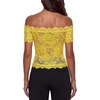 image:imageLYANER Womens Sheer Floral Lace Y2k BlouseBright Yellow