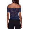 image:imageLYANER Womens Sheer Floral Lace Y2k BlouseDaek Blue