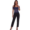 image:imageLYANER Womens Sheer Floral Lace Y2k BlouseDaek Blue
