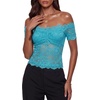 image:imageLYANER Womens Sheer Floral Lace Y2k BlouseLake Blue