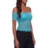 image:imageLYANER Womens Sheer Floral Lace Y2k BlouseLake Blue