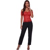 image:imageLYANER Womens Sheer Floral Lace Y2k BlouseRed