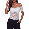 image:imageLYANER Womens Sheer Floral Lace Y2k BlouseWhite