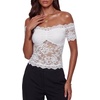 image:imageLYANER Womens Sheer Floral Lace Y2k BlouseWhite