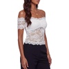 image:imageLYANER Womens Sheer Floral Lace Y2k BlouseWhite