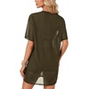 image:imageLYANER Womens Sheer Mesh Sexy Blouse TopsArmy Green