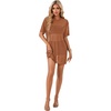 image:imageLYANER Womens Sheer Mesh Sexy Blouse TopsCaramel01