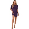 image:imageLYANER Womens Sheer Mesh Sexy Blouse TopsDark Purple