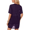 image:imageLYANER Womens Sheer Mesh Sexy Blouse TopsDark Purple01