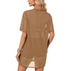 image:imageLYANER Womens Sheer Mesh Sexy Blouse TopsLight Brown01