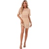 image:imageLYANER Womens Sheer Mesh Sexy Blouse TopsPink Apricot