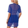 image:imageLYANER Womens Sheer Mesh Sexy Blouse TopsRoyal Blue