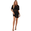 image:imageLYANER Womens Sheer Mesh Sexy Blouse TopsSolid Black