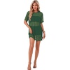 image:imageLYANER Womens Sheer Mesh Sexy Blouse TopsSolid Green