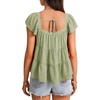 image:imageLYANER Womens Square Neck Cute Summer TopsPea Green