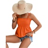 image:imageLYANER Womens Tie Shoulder Cute Cami BlouseOrange