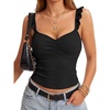 image:imageLYANER Womens Ribbed Knit Cute Tank TopsBlack