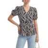 image:imageLYANER Womens Button Down V Neck Peplum TopsBeige