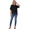 image:imageLYANER Womens Casual Lace Trim Summer TShirt Black XLarge