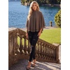 image:imageLYANER Womens Chiffon Ruffle Layered Flowy BlouseDark Brown