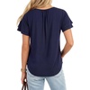image:imageLYANER Womens Lace Trim Casual Tunic TopsDark Blue