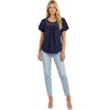 image:imageLYANER Womens Lace Trim Casual Tunic TopsDark Blue
