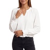 image:imageLYANER Womens Ruched V Neck Casual Blouse TopsWhite