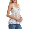 image:imageLYANER Womens Sheer Floral Lace Boho Peplum TopsWhite