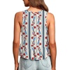 image:imageLYANER Womens V Neck Casual Tank TopFloral Beige