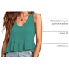 image:imageLYANER Womens V Neck Casual Tank TopTeal