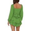 image:imageLYANER Womens Lantern Long Sleeve JumpsuitGrass Green