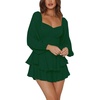 image:imageLYANER Womens Lantern Long Sleeve JumpsuitGreen