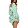 image:imageLYANER Womens Lantern Long Sleeve JumpsuitLight Green Printed