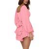 image:imageLYANER Womens Lantern Long Sleeve JumpsuitPink