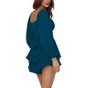 image:imageLYANER Womens Lantern Long Sleeve JumpsuitPure Blue