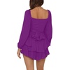 image:imageLYANER Womens Lantern Long Sleeve JumpsuitPurple
